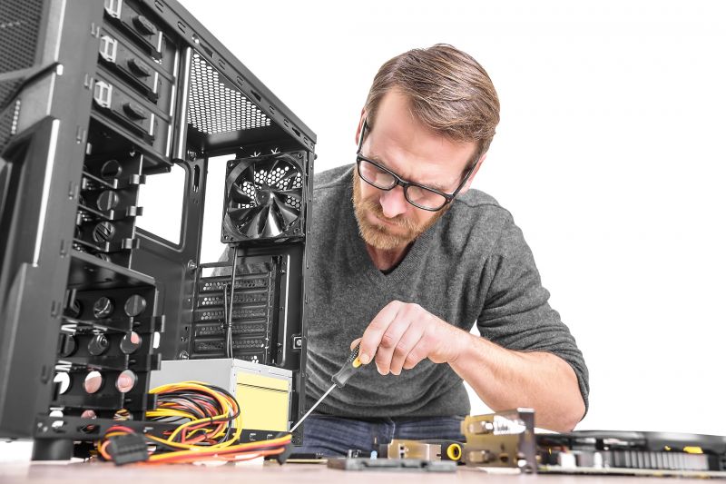 IT Technician Performing Installation